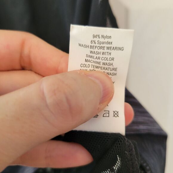 ZYIA Active Calm Luxe High Neck Mesh Tank Top Polka Dot Black Size Large - Picture 6 of 7